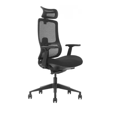 Obrázok produktu pre Ergonomická kancelárska stolička VALOR, nosnosť 150 kg, nastaviteľná, synchrónny mechanizmus