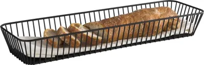 Produktbild von APS 30416 GN 2/4 Korb URBAN, Metall, schwarz, mit Antirutsch-Füßchen, 53 x 16,2 cm, Höhe 7,5 cm