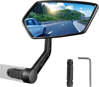 Produktbild von Fahrradspiegel – Rückspiegel – Für sicheres Radfahren – Blendfreie Linse – 15-20 mm – Schwarz