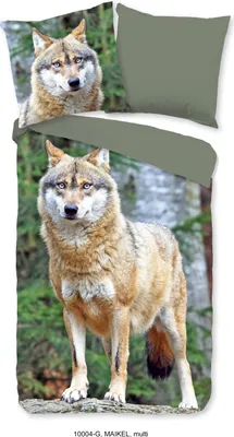 Produktbild von Good Morning Bettwäsche Wolf - 135x200 cm - 100% Baumwolle