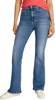 Productafbeelding van Tommy Jeans damesbroek Sylvia, flared bootcut model, hoge taille, denim, kleur: medium denim, maat: 31