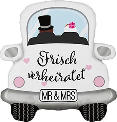 Produktbild von 31" Shape Folienballon "Frisch Verheiratet" | 79 cm