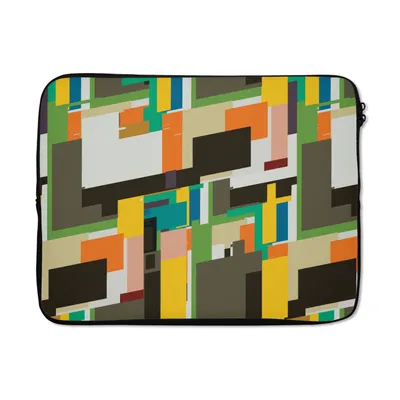 Produktbild von MuchoWow® Laptop Hülle 17 Zoll Laptoptasche Geometrisch - Muster - Abstrakt - Zipper - Schutzabdeckung
