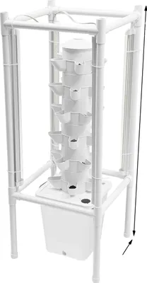 Immagine prodotto di Torre idroponica, con 30 aperture per la crescita, illuminazione LED-UV, colore: bianco