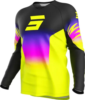 Produktbild von Shot Draw X-Trem Kinder Motocross Jersey, schwarz/neon-gelb, 12/13