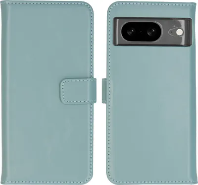 Produktbild von Selencia Echtleder Klapphülle Google Pixel 8 - Air Blue