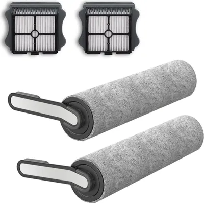 Produktbild von Ersatz-Bürstenwalze und Staubsaugerfilter für Tineco Floor One S5 / Floor One S5 PRO 2 Akku-Nass-Trocken-Staubsauger (2 Bürstenwalze + 2 HEPA-Filter) (S5)