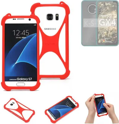 Produktbild von K-S-Trade Handy-Hülle kompatibel mit Gigaset GX4 Schutz-Hülle Bumper Silikon Schutz Hülle Cover Case Silikoncase Silikonbumper TPU Softcase
