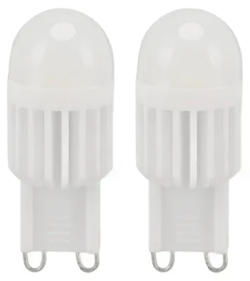 Productafbeelding van 2 LED-lampen met G9-fitting, dimbaar, 180 lm, 14 LED's, dubbele penvoet voor tafellampen en wandlampen, 220 V, 2 W