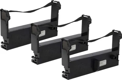 Produktbild von vhbw 3x Farbband Schriftband kompatibel mit Sigma CR 6000A Nadeldrucker, Bondrucker - Schwarz
