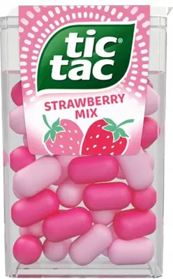 Image de Tic Tac Strawberry Mix Dragees aromatisés à la fraise 54 g