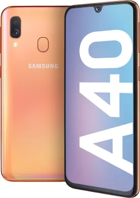 Produktbild von Samsung Galaxy A40 SM-A405FN/DS, 15 cm (5.9"), 4 GB, 64 GB, 16 MP, Android 9.0, Koralle