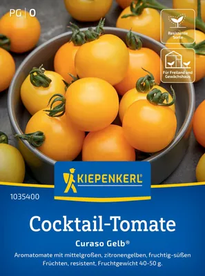Produktbild von Kiepenkerl Cocktail-Tomatensamen Curaso Gelb F1 Solanum lycopersicum 7 Pflanzen