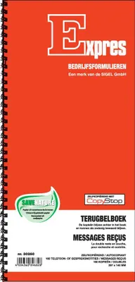 Imagen del producto de Expres SI-30260: Cuaderno de registro de devoluciones, autocopiante, con 2 x 160 hojas