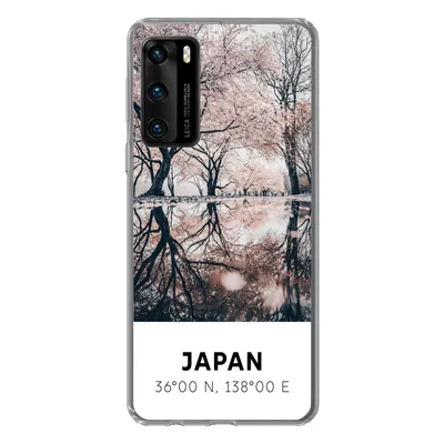 Produktbild von MuchoWow® Handyhülle Schutzhülle Hülle für Huawei P40 Japan - Sakura - Frühling - Rosa Silikon Softcase Handy Hülle - Handytasche