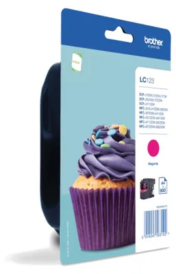 Image de Brother LC123MBP Cartouche Brother LC-123MBP Magenta Blister 600pages