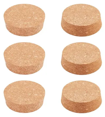 Produktbild von Flaschenverschlüsse aus Kork - 6 Stück konische Korkstopfen - für Wein Bier und Glasflaschen - 71x65x20 mm