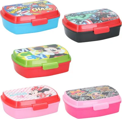 Produktbild von Brotdose 17x13x5,5cm Avengers, Paw Patrol, Mickey, Minnie oder LOL