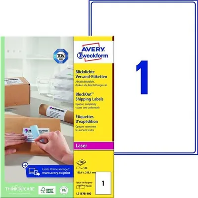 Obrázok produktu pre Avery - Etiketten - weiß - 100 Stck. (L7167-100)
