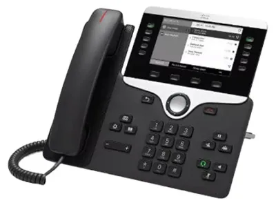 Zdjęcie produktu dla Cisco 8811, IP Phone, Czarny, Zestaw słuchawkowy przewodowy, Biurko / Ściana, LCD, 800 x 480 px