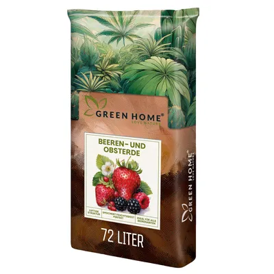 Produktbild von Green Home Beerenobst Erde 72 L – Spezialsubstrat für Erdbeeren, Obst- und Beerenpflanzen im Garten, Topf und Hochbeet –  Erde mit Langzeitdünger