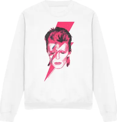 Immagine prodotto di David Bowie - Felpa "Aladdin Sane" per uomo/donna Unisex TV11210 (S) (Bianco)