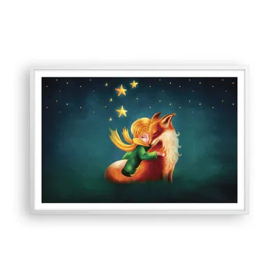 Produktbild von Gerahmtes Poster - Weißer Rahmen - Klein Prinz Nov - 91,5x61 cm - Wand Bild - Wanddeko - Wandbilder - Kunstposter - Wandposter - Bilderrahmen - Bilder - Kunstdruck - Wanddekoration - P2WAA91x61-5014