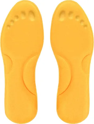 Produktbild von Warme Einlegesohlen 1 Paar Selbstheizende Einlegesohlen, Uni Thermo Einlegesohlen, Gelb Sohlenwärmer Wärmesohlen, Comfort Einlegesohlen, Schuheinlagen Winter für Wandern, Skifahren, Bergsteigen