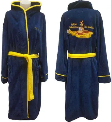 Produktbild von Die Beatles - Gelbes U-Boot Uni Bademantel - Blau