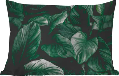 Produktbild von MuchoWow® Outdoor Kissen - Dschungel - Blätter - Tropisch - Pflanzen - Natur - 60x40 cm - Wetterfest - Lounge Kissen - Zierkissen - Kissen für Innenräume