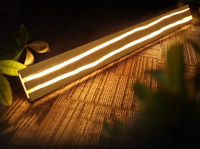 Produktbild von ZMH Holz Wandleuchte LED 16W 100CM Wandleuchte innen Holz Nachtlampe warmweiß für Schlafzimmer