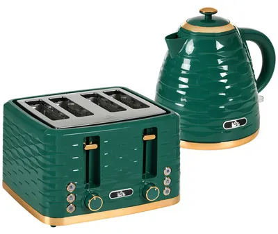 Produktbild von 2-in-1 Toaster und Wasserkocher Set, 7 Bräunungsstufen, Auftau- und Aufwärmfunktion, Grün