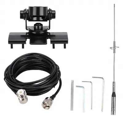 Dualband-Antenne VHF/UHF, 45 cm, 5 m Kabel, Magnetfuß