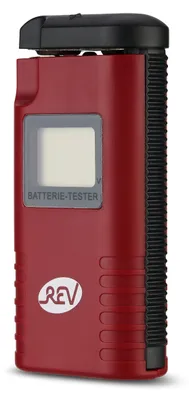 Productafbeelding van Batterijmeter - batterijtester 1,2 V 1,5 V 3 V 9 V - AAA, AA, C, D, knopb.v. PP3, rood