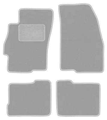 Productafbeelding van Velours automatten voor Fiat Linea 2009-2015 (sedan) – 4-delig, grijs, op maat – Wielganizator OSLO