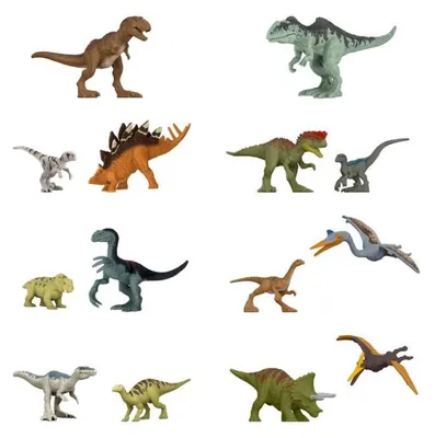 Image de Coffret de 5 minifigurines - JURASSIC WORLD - GWP38 - Dinosaures et figurine humaine - À partir de 3 ans - Modèle aléatoire