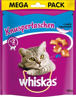 Immagine prodotto di Whiskas 180gx4 Knuspertasche mit Lachs