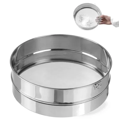 Image de Tamis de boulangerie dense pour tamiser la farine Diamètre 247mm acier - Hendi 637807