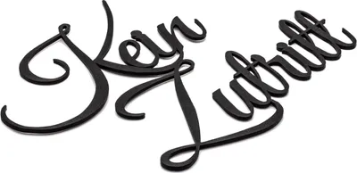 Produktbild von Kein Zutritt Türschild Schriftzug Firma Name 3D Wandschild Selbstklebend Schwarz