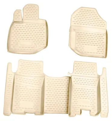 Image de 2008-2015 Honda Jazz Tapis de sol en caoutchouc beige 4 pièces