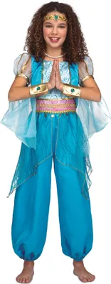 Produktbild von 1001 Nacht-Kostüm für Mädchen Orient-Verkleidung türkis-gold 10-12 Jahre (140-152 cm)