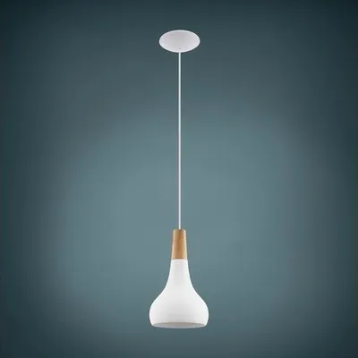 Produktbild von EGLO Sabinar, Flexible Halterung, Braun, Weiß, Braun, Stahl, Holz, Holz, Drinnen