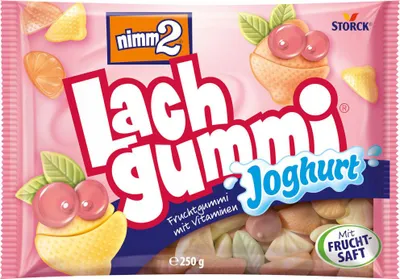 A bag of nimm2 Lachgummi Joghurt candies.