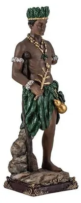 Ossain Orisha-Figur, Harz, handbemalt, 30 cm