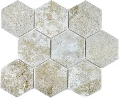 Produktbild von Mosaik Fliese Keramik grau Hexagon Zement Küche Fliese WC Badfliese MOS11F-0202