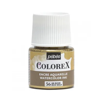 Image de Pébéo Colorex peinture aquarelle, 45 ml, Or riche