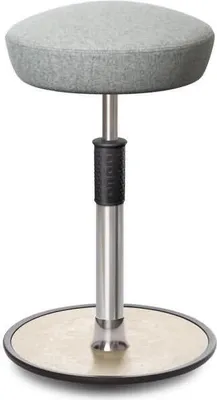 Produktbild von Sitz- Stehhocker Free Tall Hutsitz kvadrat Divina Mel. h.grau Chrom /creme.