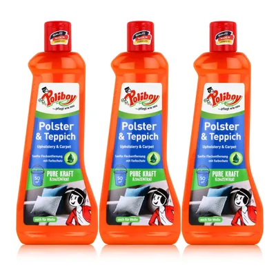 Produktbild von Poliboy Polster & Teppich Reiniger 500ml - Reinigt & pflegt (3er Pack)