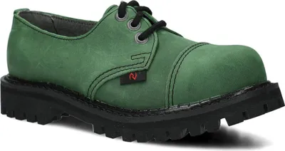 Produktbild von nagaba Stahlkappenschuhe, aus Leder, Leder-Einlegesohle, Grün, 40