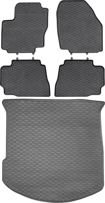 Image de RIGUM 408126 Coffre + GEYER 844/4C Tapis de sol - Ford Mondeo IV Break 2007-2011 (roue de secours) Repose-pieds ovale pour conducteur - amovible
